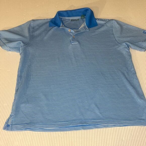 Men’s Cubavera Striped Golf Polo Size Large - Picture 1 of 7